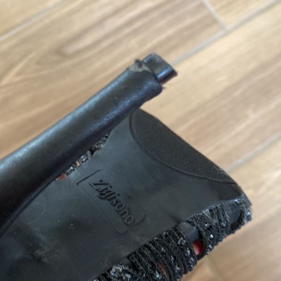 Zigisoho- Black sparkle rhinestone lattice heels- Womens size 8.5 - Picture 6 of 12